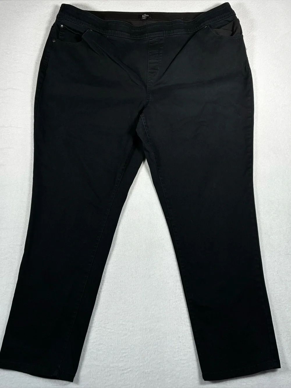 Kim Rogers Classic Black Straight-Leg Pull Up Pants size: 20W